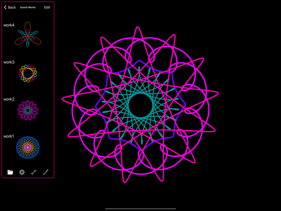 #5. SpiroDesigner - spirograph app (iOS) 由: Masahiko Fukuyama