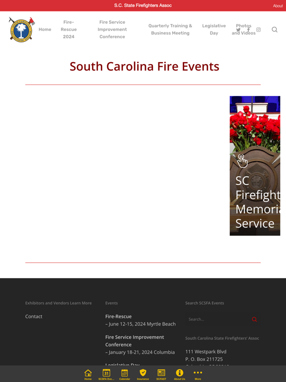 S.C. State Firefighters Assoc iPad screenshot 2 - Business app
