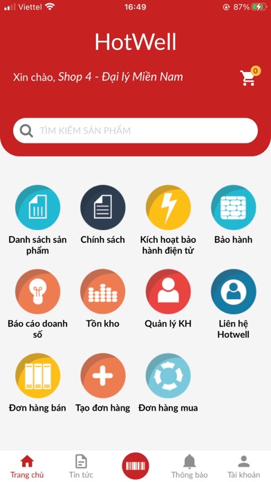 HotWell - Dành cho Shop Screenshot