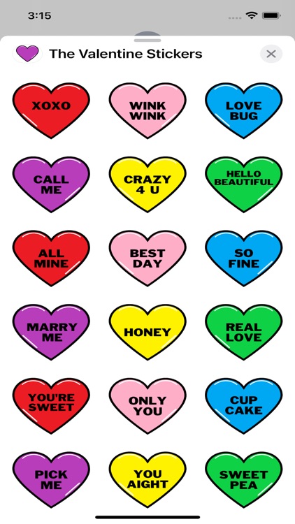 The Valentine Stickers