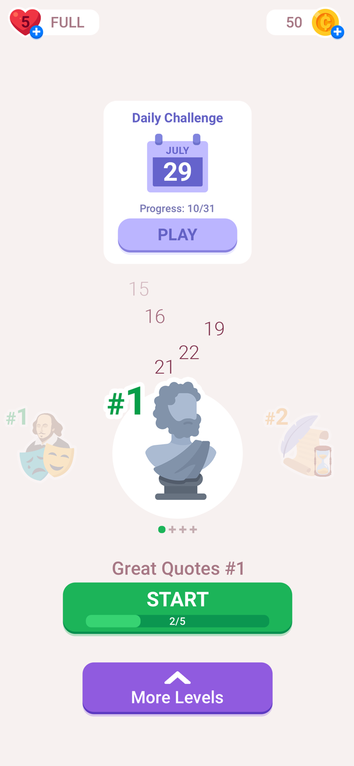 Cryptogram Word Brain Puzzle