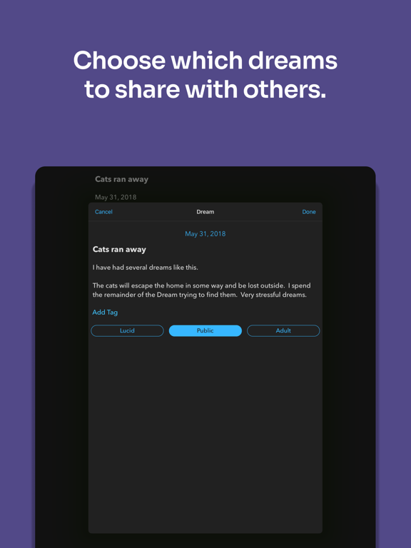 Dream Journal Ultimate iPad screenshot 5 - Lifestyle app