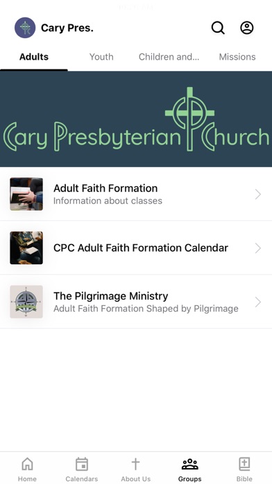 Cary Presbyterian Church Screenshot