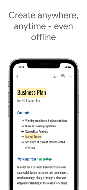 ‎Google Docs Screenshot