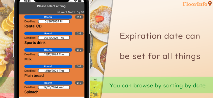 FloorInfo - Organize things