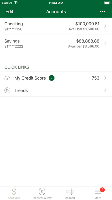 Green Country FCU Mobile Bank Screenshot