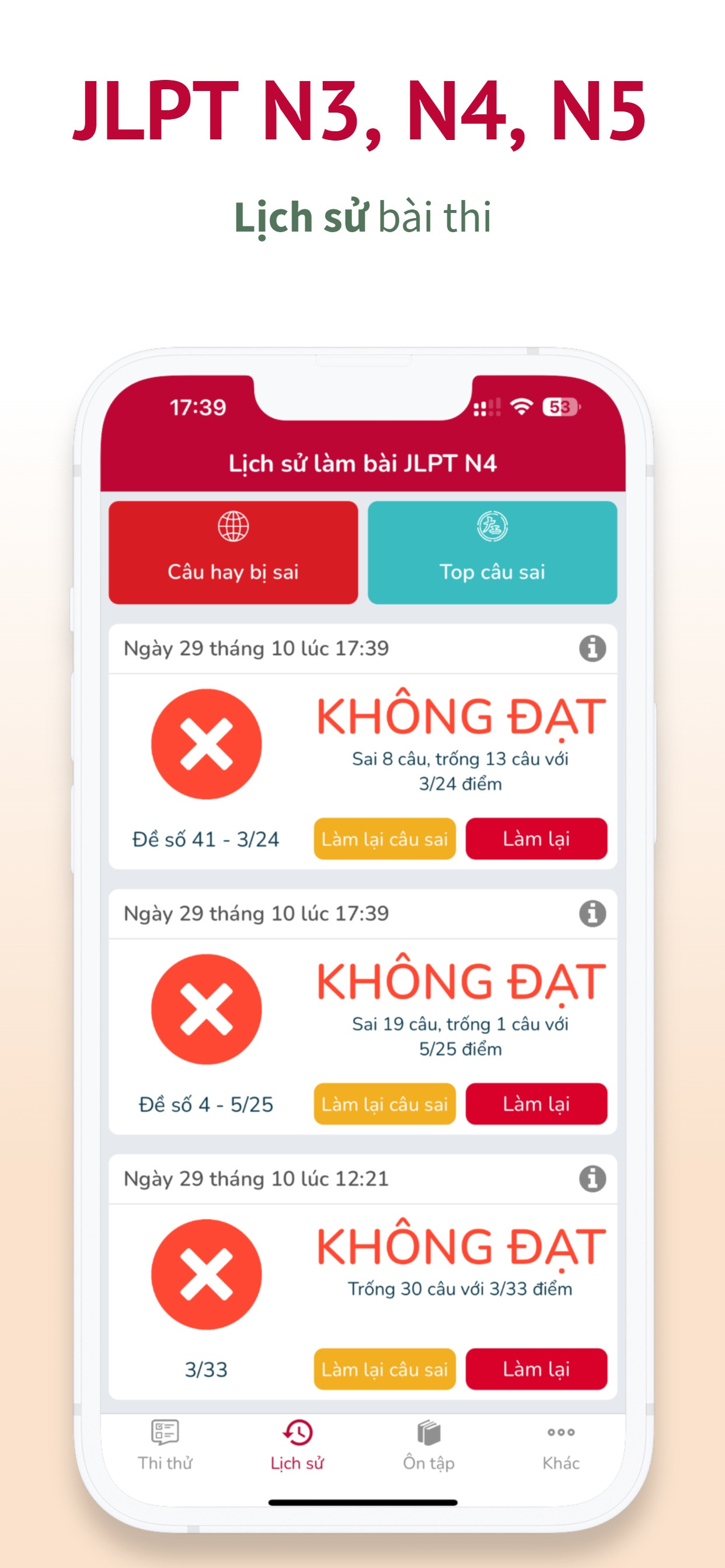 JLPTify luyện thi N3, N4, N5