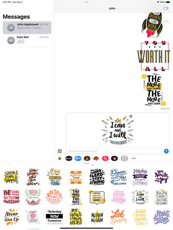 Screenshot #6 pour Quote Motivation Stickers