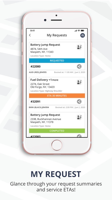 Parkeee® Roadside Assistance Screenshot