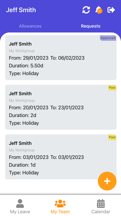 LW Employee Holiday Planner Screenshot