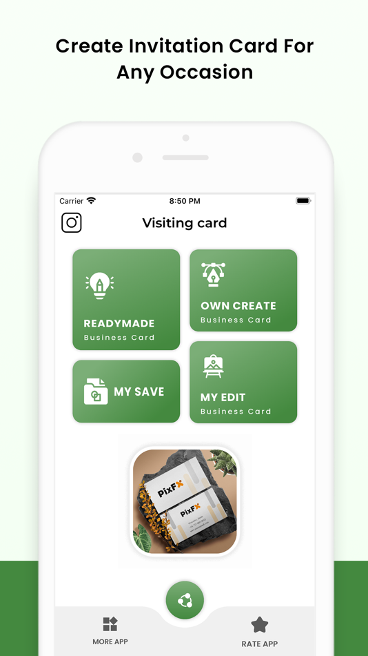#2. Business & visiting card Maker (iOS) Podle: Mayank Mangukiya