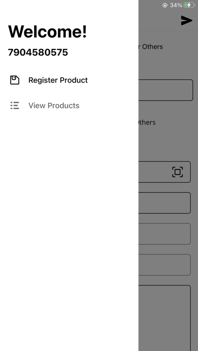 Warranty Registration Screenshot