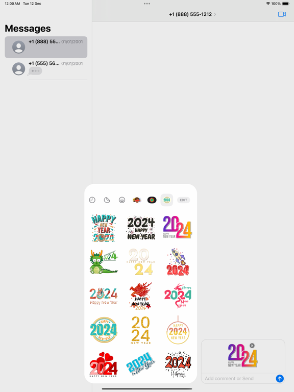 Screenshot #5 pour New Year 2024 Eve Stickers
