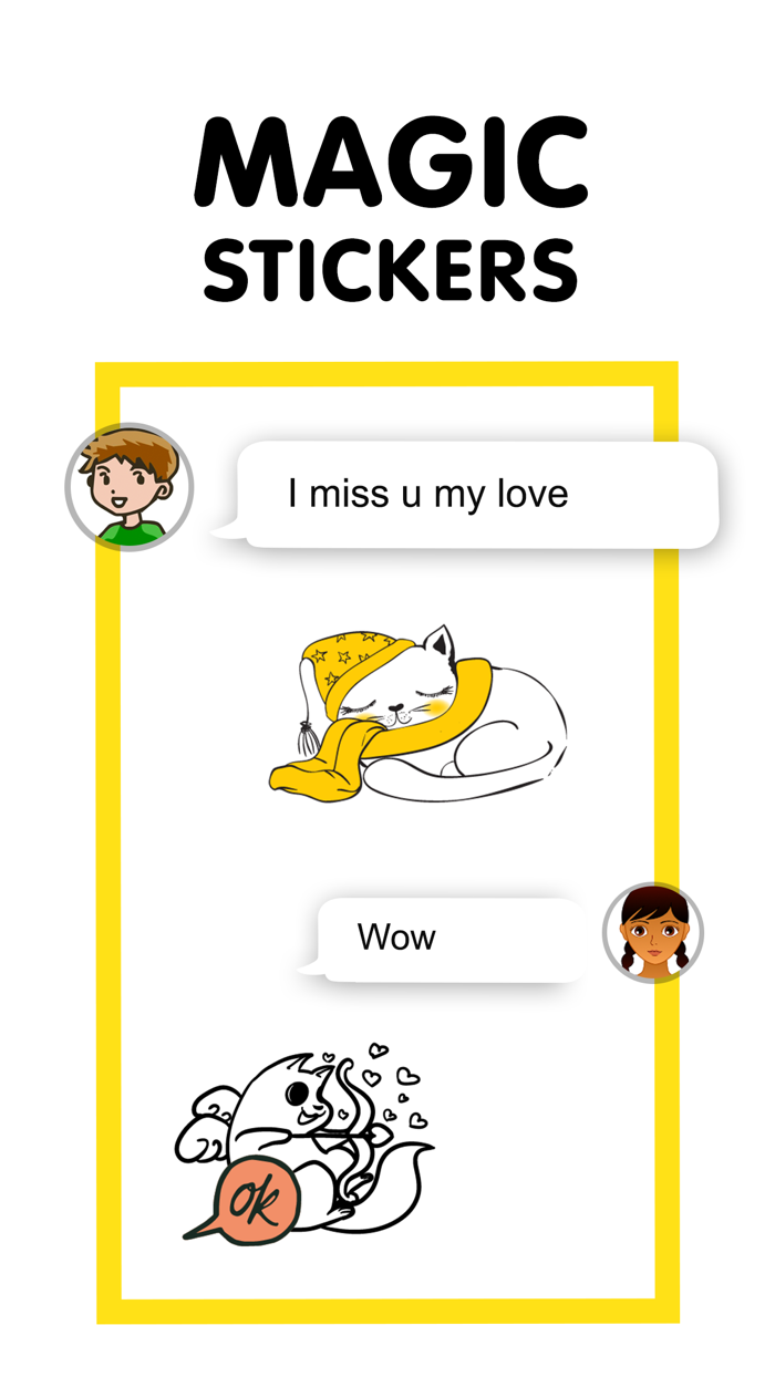 Cute Cat Doodle Stickers