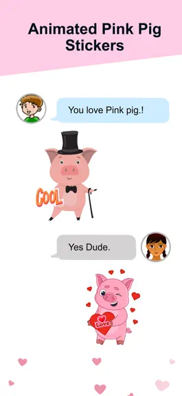 Game screenshot Animated Pink Pig Stickers hack