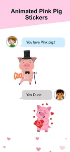 Animated Pink Pig Stickers screenshot #3 for iPhone