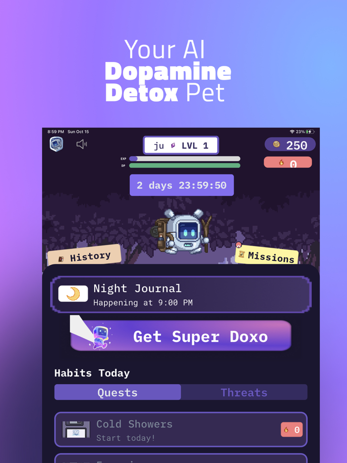 Doxo AI Dopamine Detox Pet