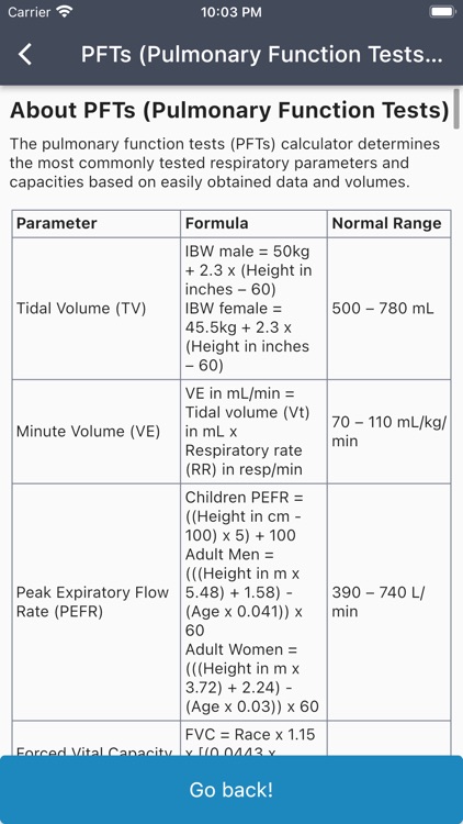 Pulmonary Function Tests PFTs