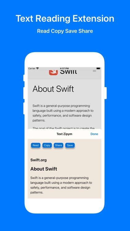 Text Zipym Reading Extension
