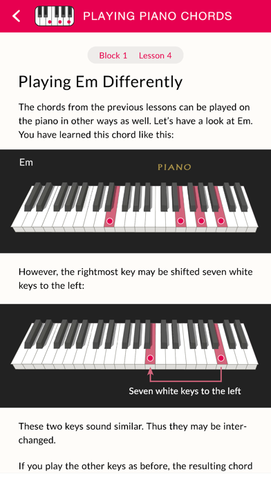 Playing Piano Chords Screenshot