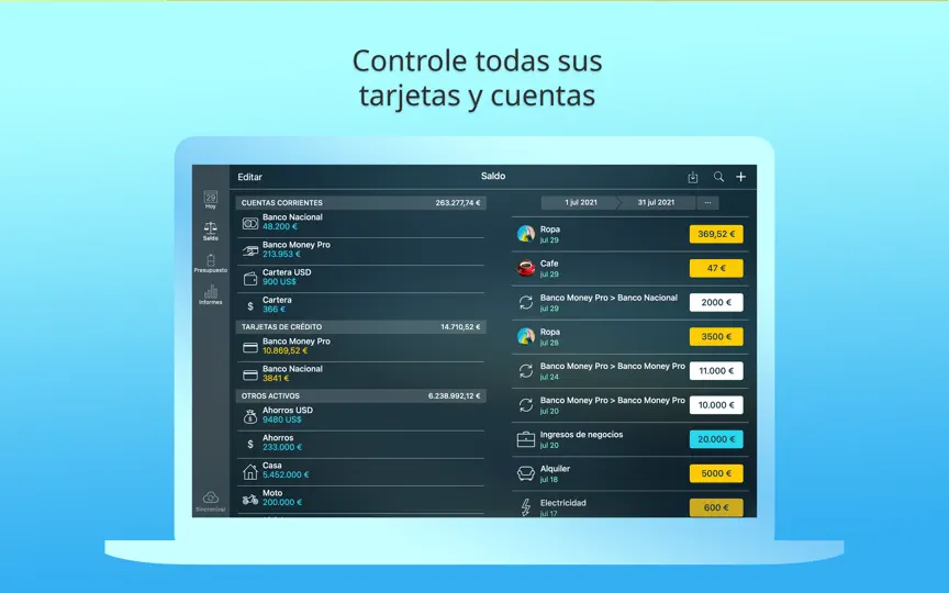 Captura de pantalla de Money Pro: Finanzas Personales en iPhone 2