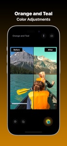 Orange and Teal, Preset Camera screenshot #1 for iPhone
