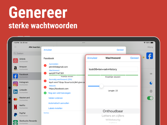 Password Manager SafeInCloud 1 iPad app afbeelding 7