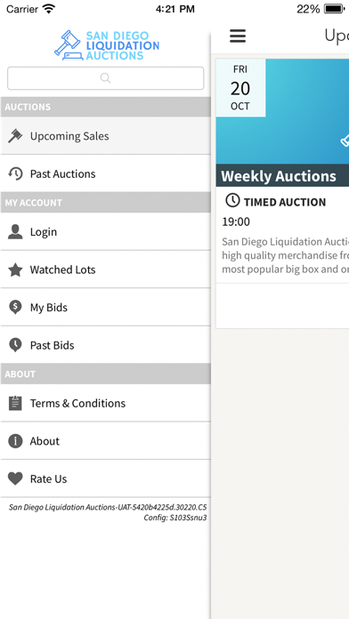 San Diego Liquidation Auctions Screenshot