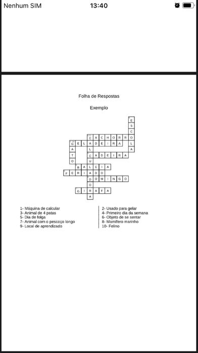 Criar Cruzadinha Escolar Screenshot