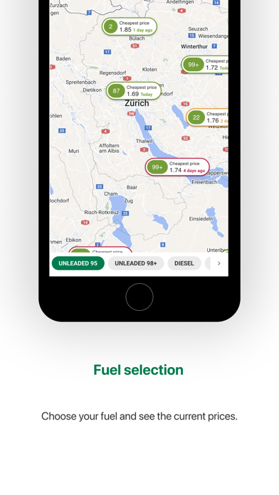Comparis Gasoline price Swiss Screenshot