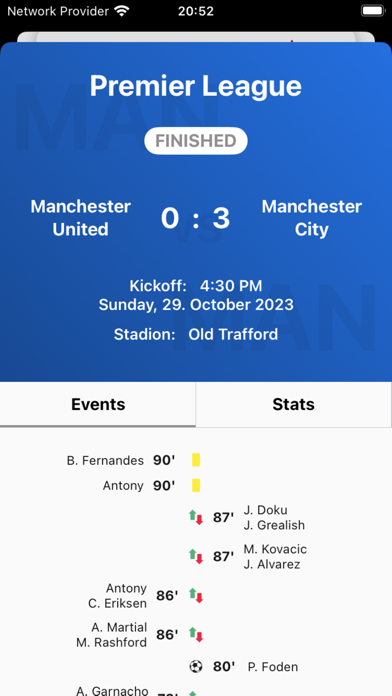 Football Live Schedule Screenshot