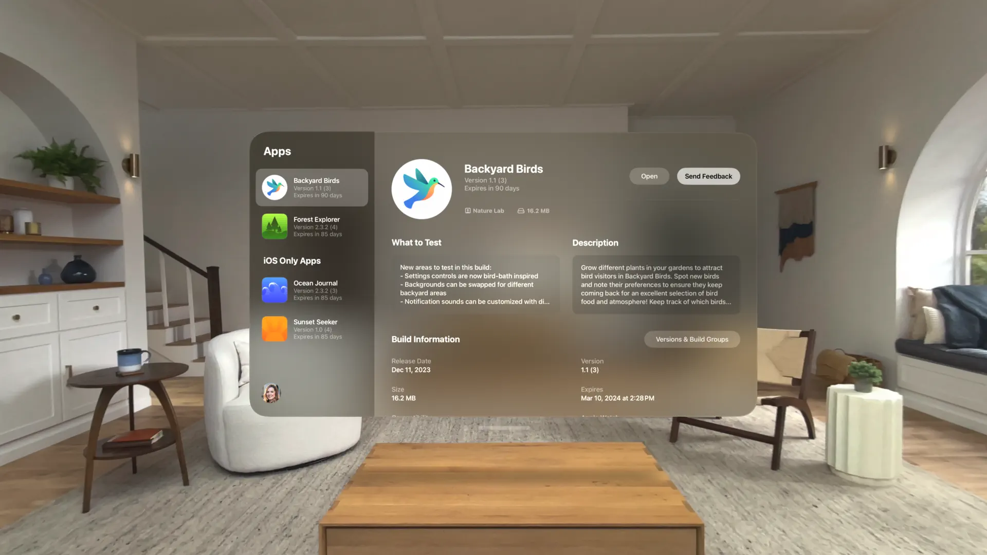 TestFlight screenshot