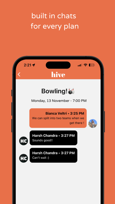 hive - make plans with friends Screenshot