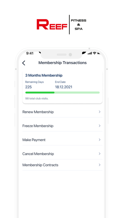 Reef Fitness Screenshot
