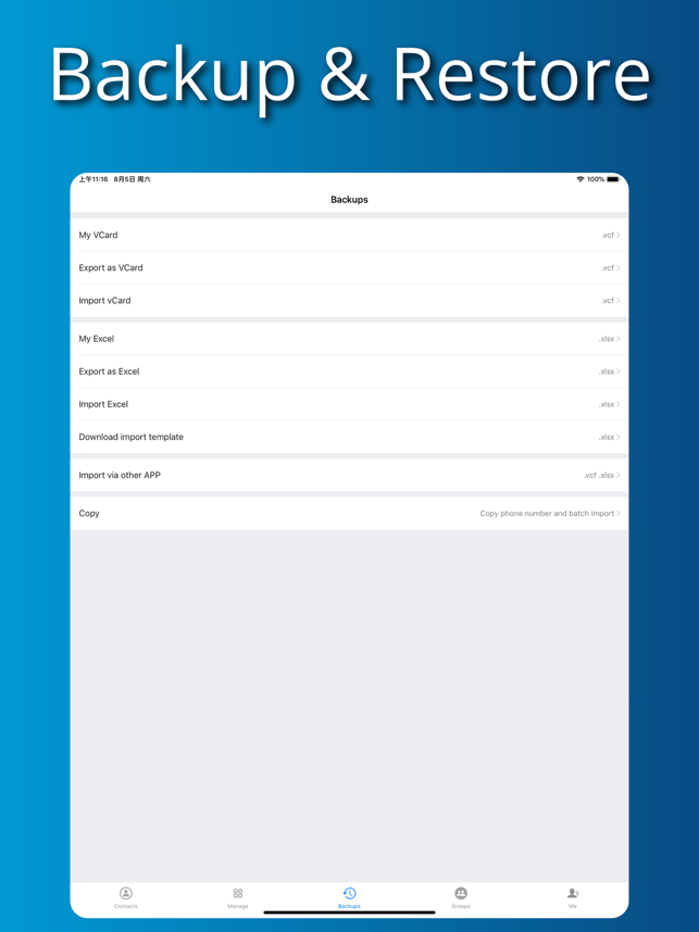 ‎Contacts Pro - Backup&Restore Screenshot