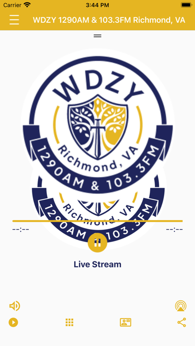WDZY AM1290 & FM103.3 Radio Screenshot