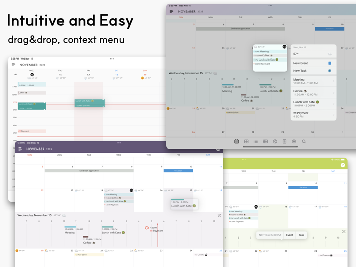 Across Modern Calendar