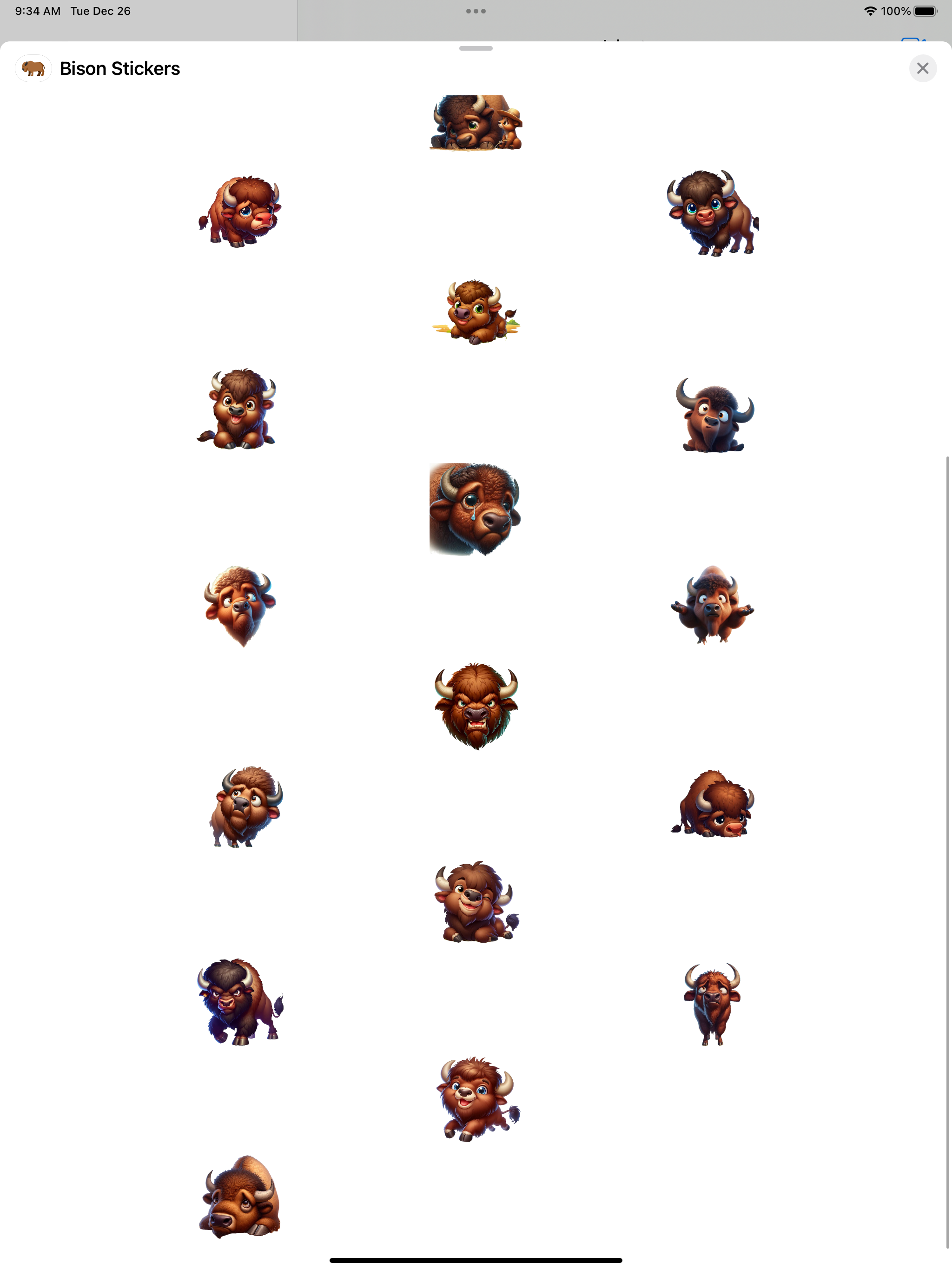 Bison Stickers