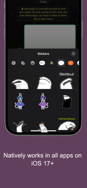 Captura de pantalla de ‎FlorkOfStickers