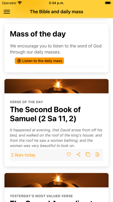 The Bible and daily mass Screenshot