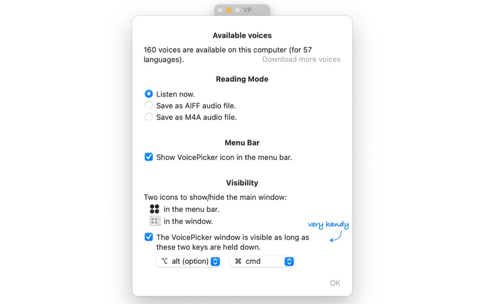 #5. VoicePicker (macOS) 由: Guy Marandon
