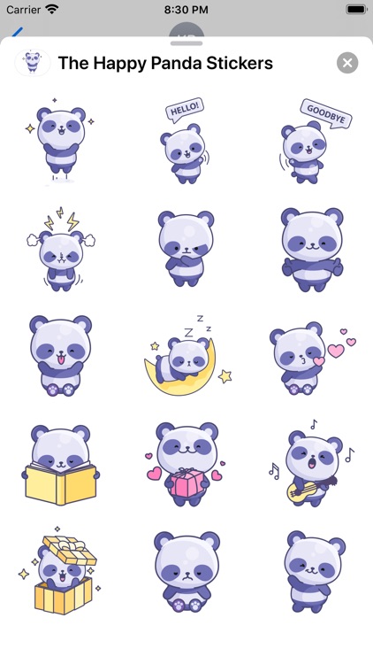 The Happy Panda Stickers