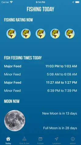 Game screenshot Solunar Best Fishing Times mod apk
