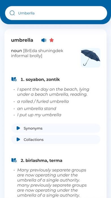 Wisdom lug'ati: English-Uzbek Screenshot