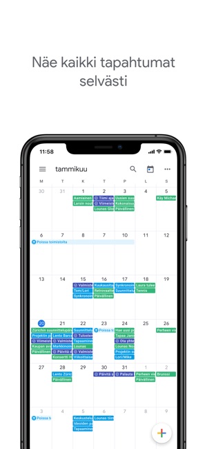 Google Kalenteri: Järjestä App Storessa