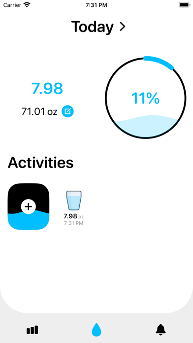 Water drinking reminder WaterW Screenshot