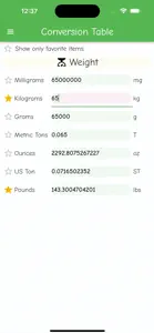 Conversion Table - Measurement screenshot #2 for iPhone