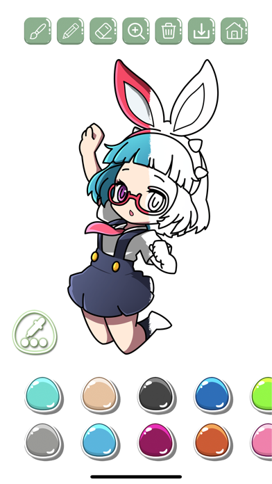 Manga & Anime coloring book Screenshot