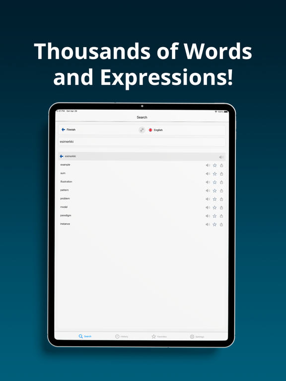 Screenshot #5 pour English Finnish Dictionary +