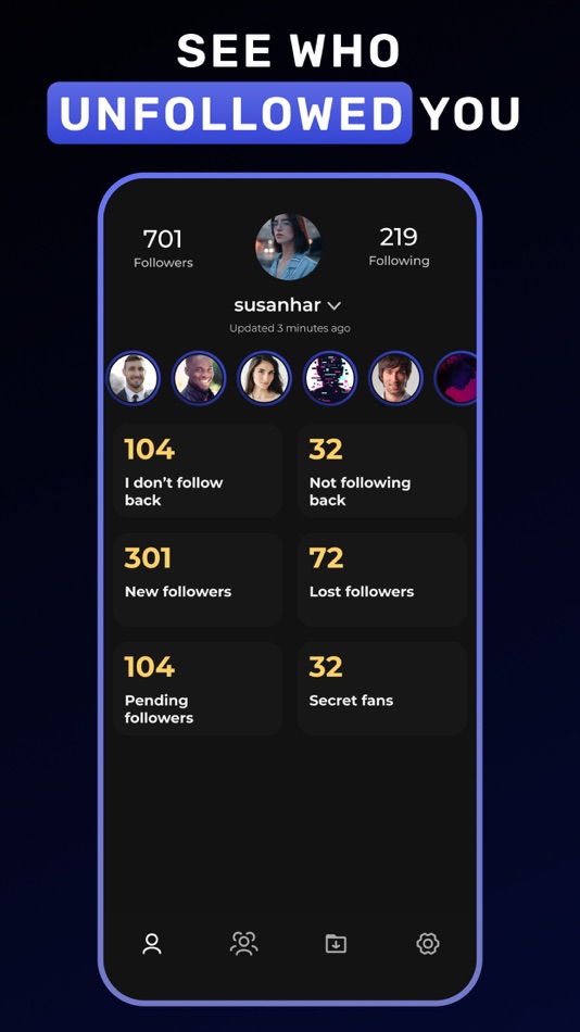 #1. Reports - Unfollowers Tracker (iOS) 来自: Sergio Lozano1001848215